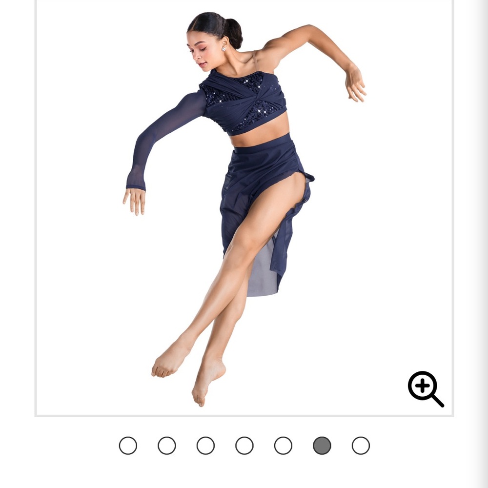 Elegant Navy Blue One-Shoulder Dress